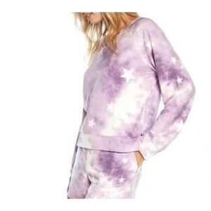 NWT Wildfox Tie Dye Stars Sweatshirt & Short Lounge Set  XL Sweats